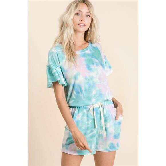 ✨NWT BiBi Tie Dye Print Casual Shorts with Twill - Picture 6 of 11